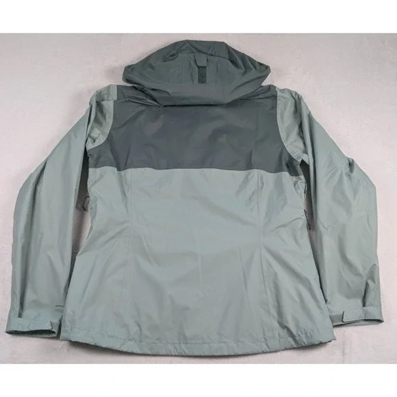 Columbia Arcadia II Rain Jacket Womens Large Green Two Tone Waterproof Packable - Picture 7 of 8